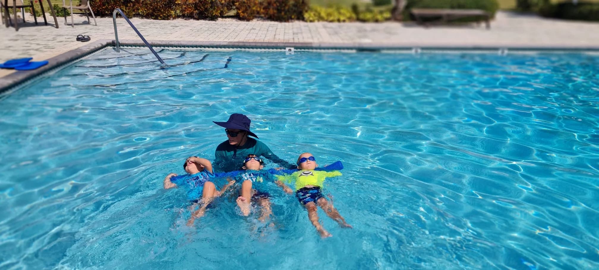 Adult swimming lesson in Grand Cayman